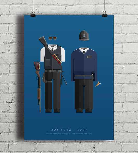 Plakat Hot Fuzz - Ostre Psy  minimalmill