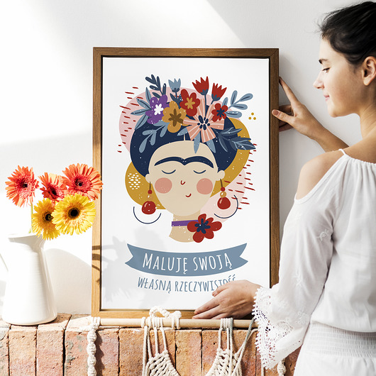 Plakat Frida w kwiatach  HOG STUDIO