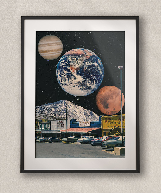 plakaty Plakat Amerykański Sen - Kolaż Fine Art - Dekoracja Ścienna Do Salonu