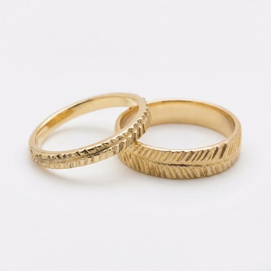 obrączki ślubne Złote obrączki Fern