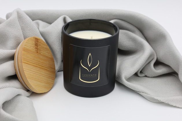 świeczniki i świece Ręcznie robiona Świeca sojowa zapachowa 170g Zmysłowy Kaszmir