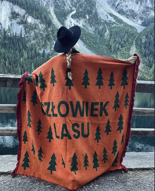 koce i narzuty Człowiek Lasu - koc bawełniany L