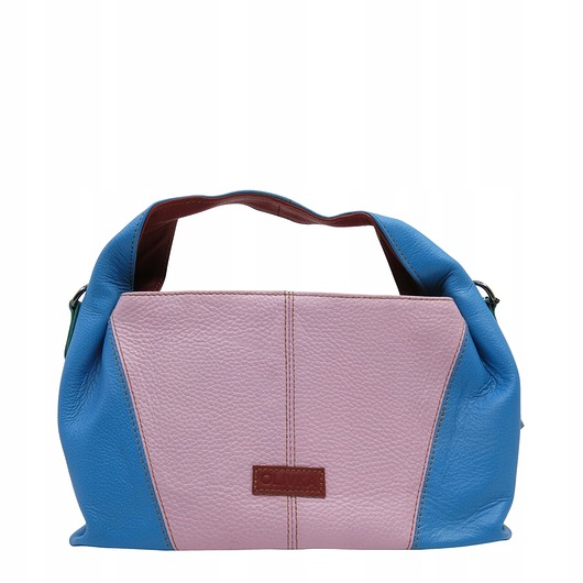 torby na ramię Torebka damska skórzana do ręki ze skrawków skór elegancka kolorowa OLIVKA