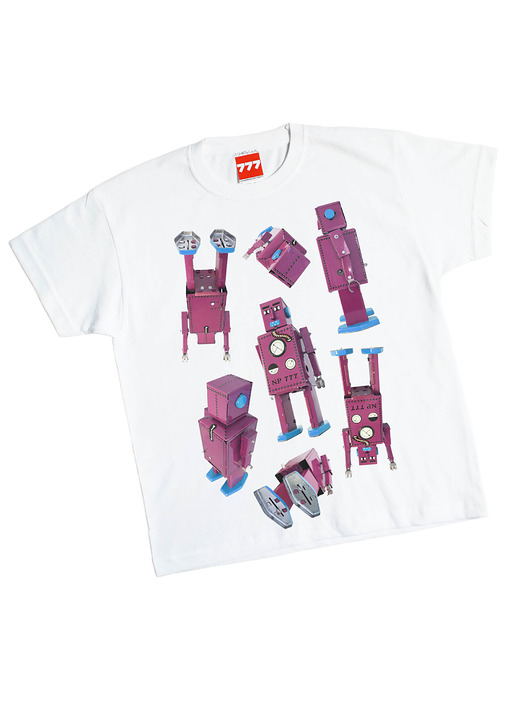 dla dzieci ROBOT biały Tshirt 777 Tshirts