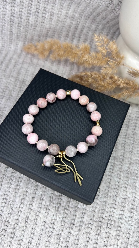 bransoletki z kamieni naturalnych Miłość rodonitu