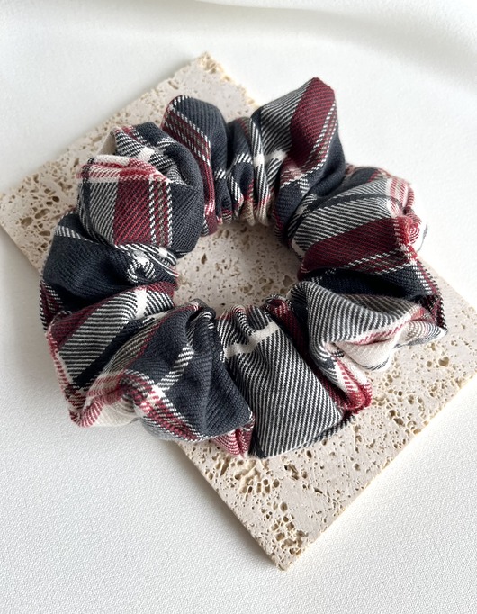 gumki do włosów Scrunchie w kratkę Ruby