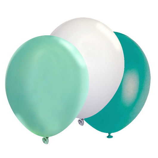 Balony zestaw mięta biel turkus Wiewiórka i Spółka