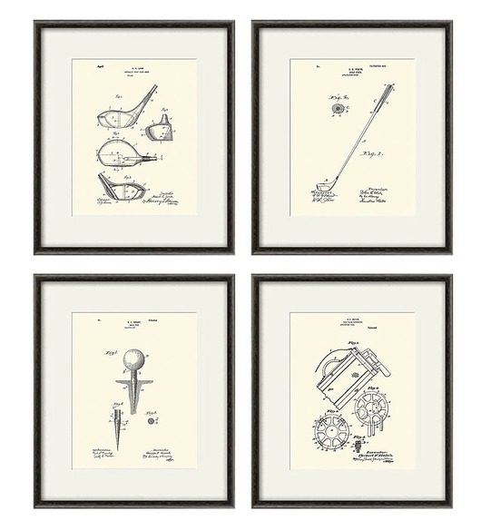 grafiki i ilustracje Rysunek patent grafika golf piłka golfowa  sport