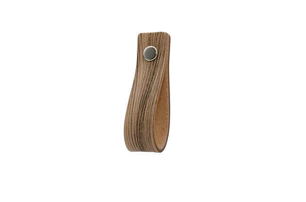 gałki do mebli Skórzany uchwyt meblowy COLORISO BROWN WOOD