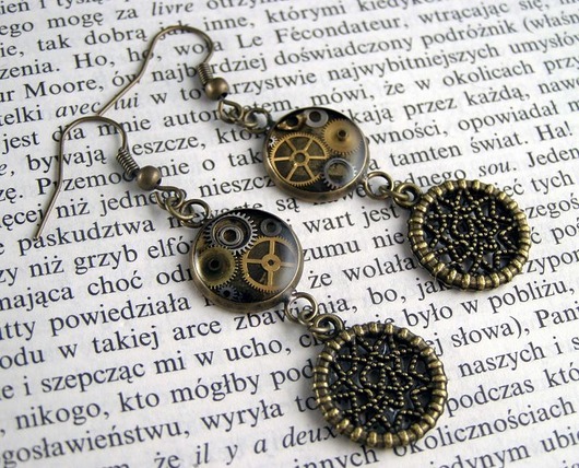Mechaniczne kolczyki 121 Zegarynki