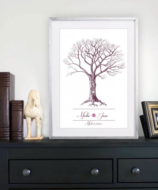 Nowy design! Drzewo Wpisów gości weselnych 40x60 Pankmat