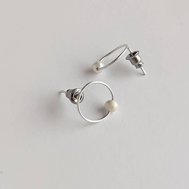 kolczyki z kamieniami Kolczyki OKRĄG