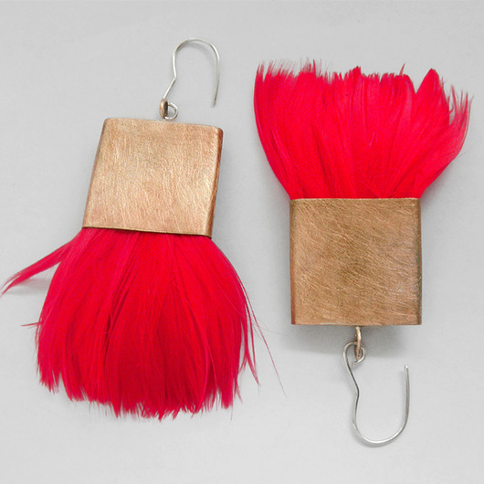 kolczyki z piórami PIÓRKO kolczyki