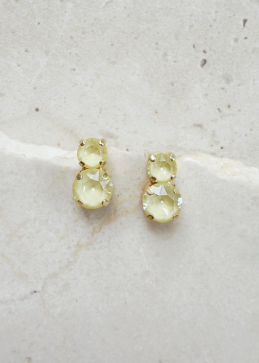 kolczyki pozłacane Drobne Pastelowe kolczyki pozłacane PRETTY Soft Yellow Ignite