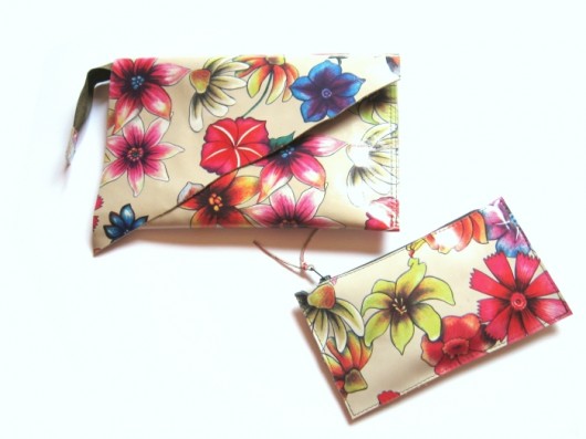 Flower Leather Set - kopertówka i etui sabi tatka