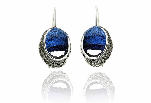 Kolczyki Sinera Blue Electric srebro Arior Barcelona