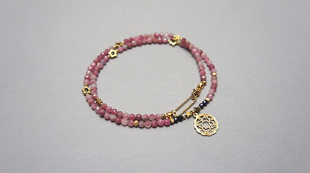 chokery Turmaliny różowe /choker/ vol. 9 - Szlachetna kolekcja