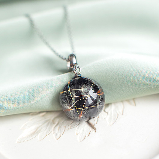 wisiory Wisiorek z rzęsek dmuchawca