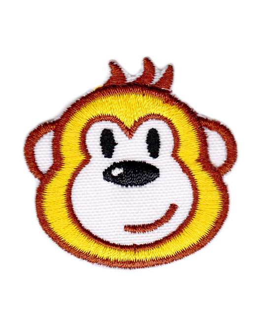 naszywki na ubrania Naszywka naprasowanka MAŁPA termoprzylepna haft dla dzieci 4x4cm