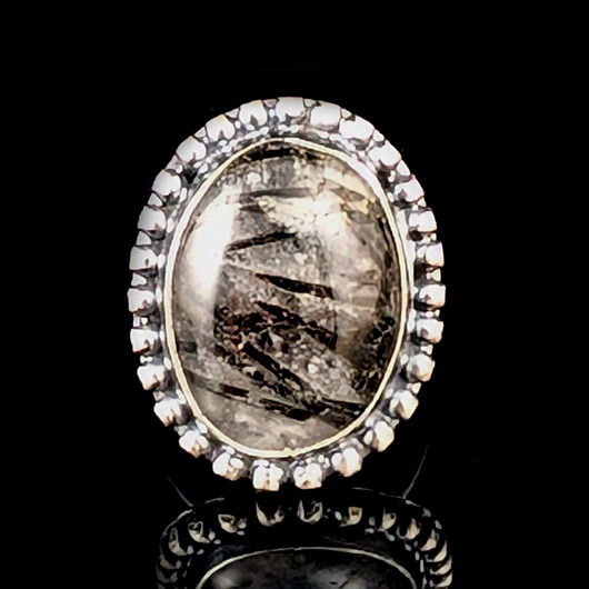 pierścionki srebrne Pierścionek Kwarc turmalinowy