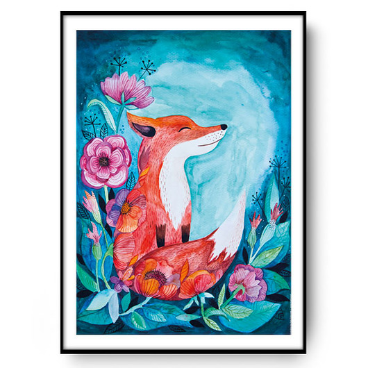 FOX ilustracja drukowana muamua design