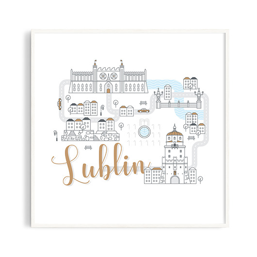 plakaty Lublin plakat 40x40 cm
