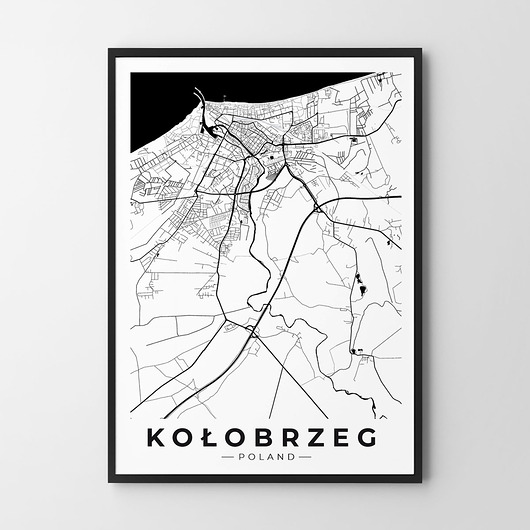 plakaty Plakat Mapa Kołobrzegu