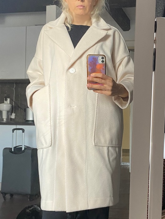 płaszcze damskie Płaszcz - żakiet z flauszowej dzianiny