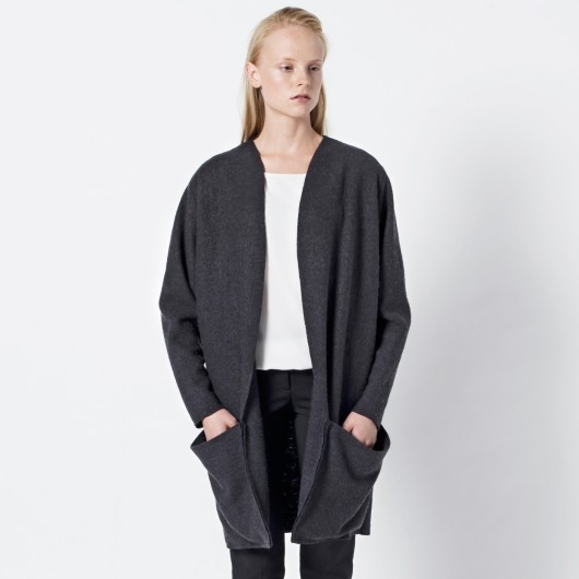 Ciemnoszary sweter • wełna RAW