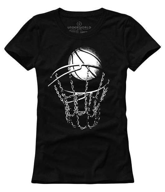 t-shirt damskie T-shirt damski UNDERWORLD Streetball czarny