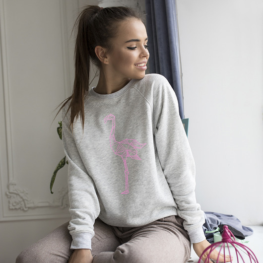 Flaming różowy Bluza Uni Raglan ONE MUG A DAY
