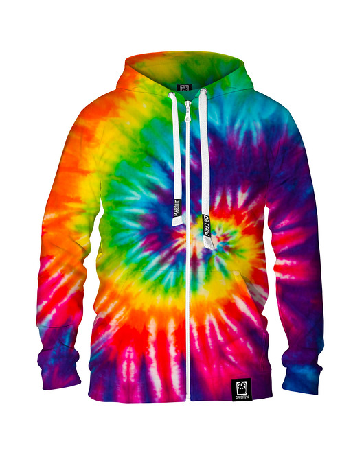 bluzy męskie Męska Bluza Expres Zamek DR.CROW Tie Dye