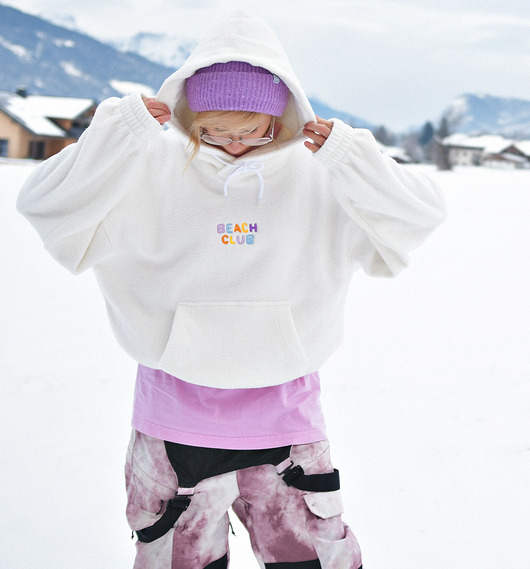 bluza z kapturem damska Polarowa Bluza Beach Club