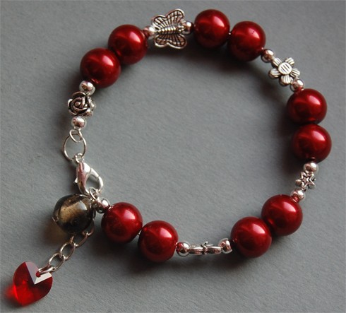 kryształ swarovski love and rose - bransoletka Confectionery