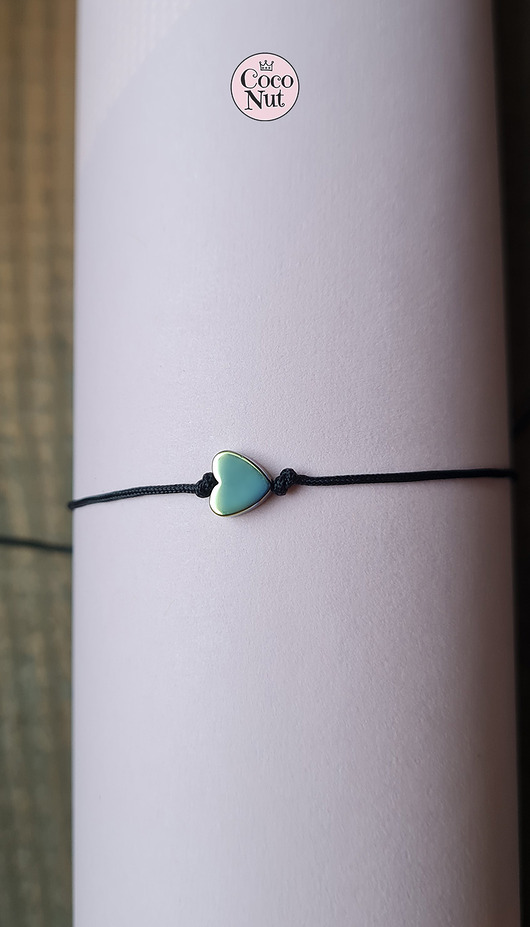 bransoletki na sznurku Bransoletka serduszko hematyt sznurek