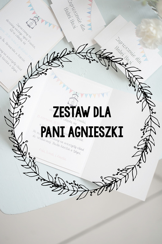 Dla Pani Agnieszki - zestaw na chrzciny FLAGS II Papel