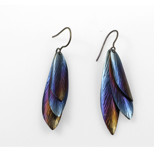 kolczyki - inne Piórka z tytanu