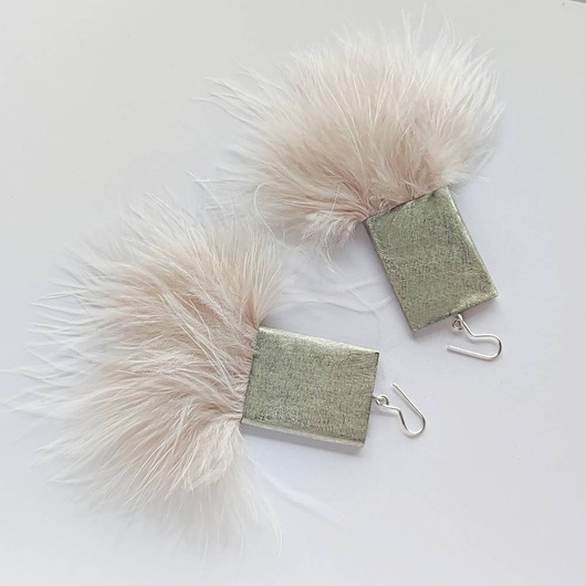 kolczyki z piórami PIÓRKO kolczyki