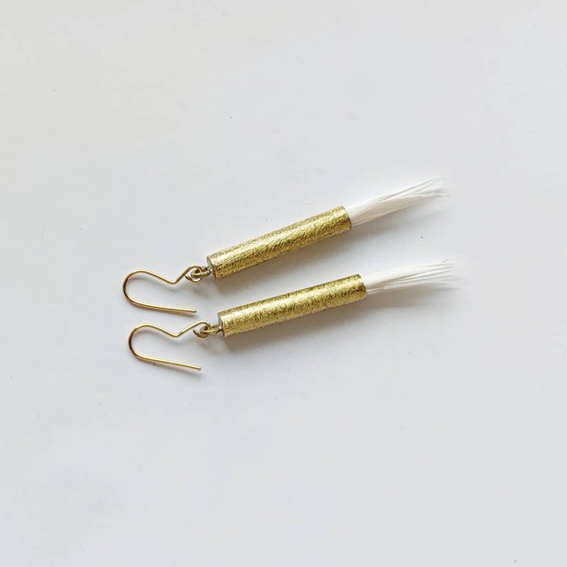 kolczyki z piórami PIÓRKO kolczyki