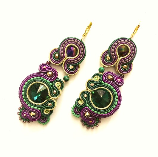 kolczyki soutache Sutaszowe kolczyki ROUGON