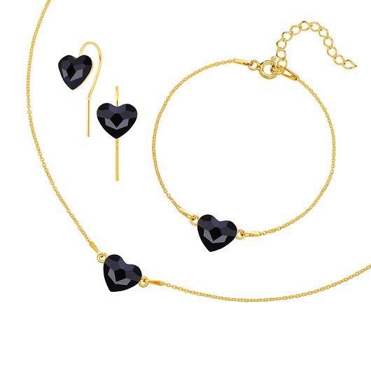 Złoty komplet z kryształkami SWAROVSKI Coccola JEWELLERY