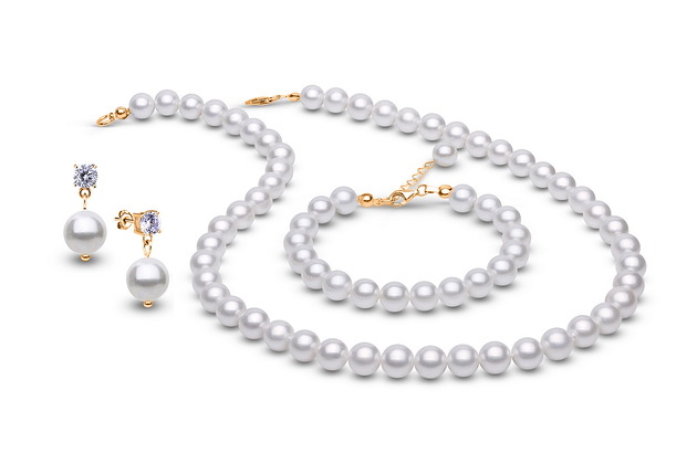 Komplet biżuterii perły cyrkonie srebro 925 Coccola JEWELLERY