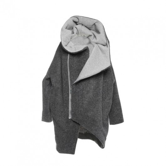 NUBEE - ASYMMETRY HOOD - Płaszcz Jeans  Nubee