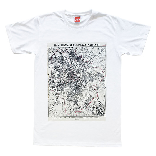 t-shirty męskie koszulka PLAN WARSZAWY 1935 tshirt