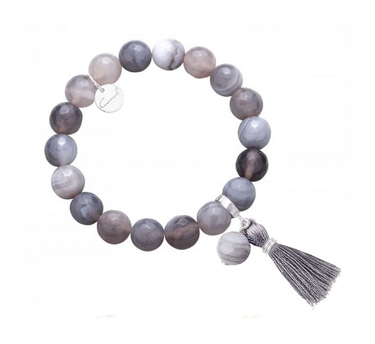 Bransoletka z agatów, chwostem i srebra 925 Coccola JEWELLERY