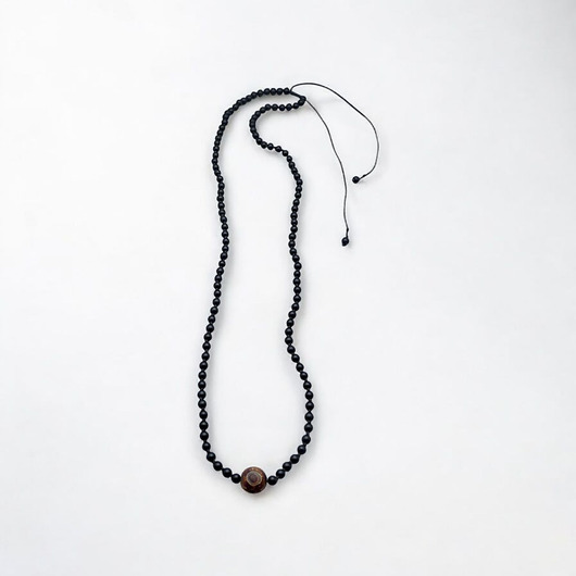 naszyjniki - inne Agat tybetański i onyks