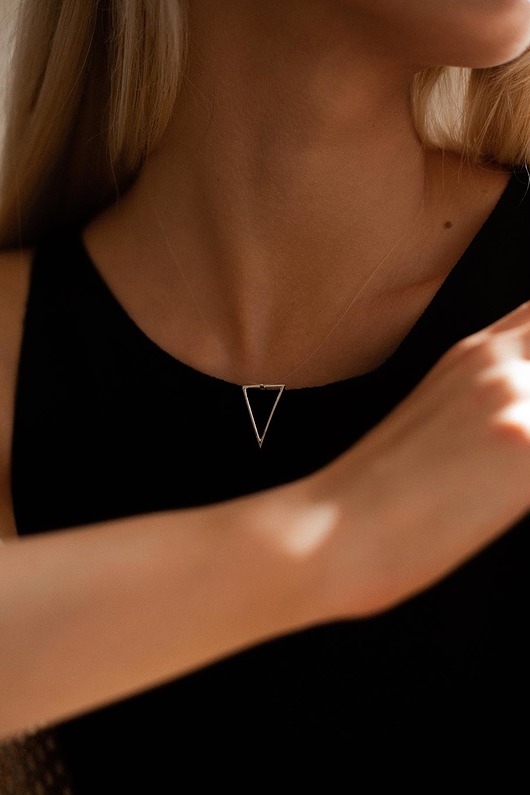 wisiory Naszyjnik TRÓJKĄT / srebro