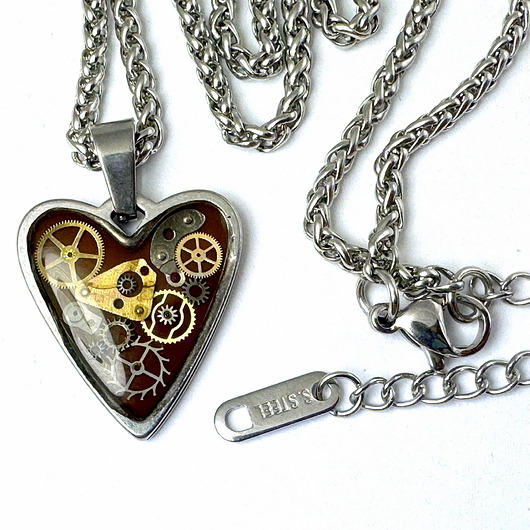 wisiory WISIOR Serce drobinki czasu - BRĄZOWE I