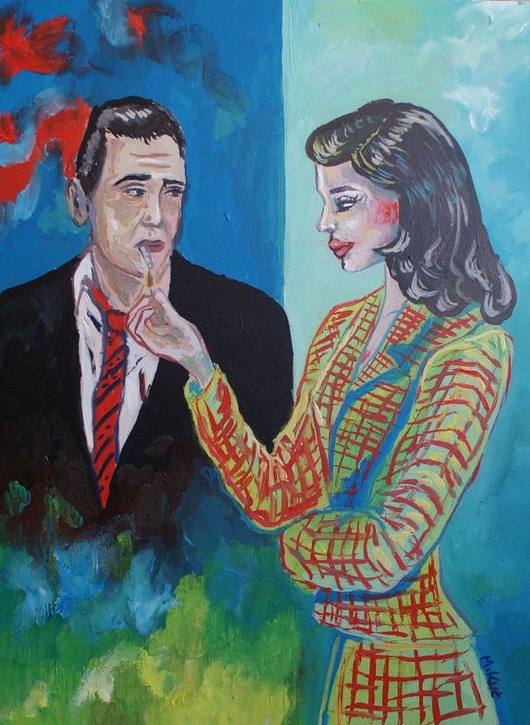 obrazy Obraz do salonu humphrey bogart lauren bacall