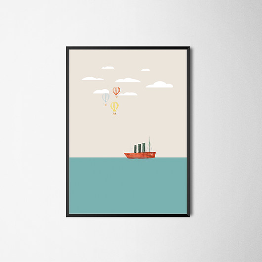 Plakat Statek Maly Wielki Design